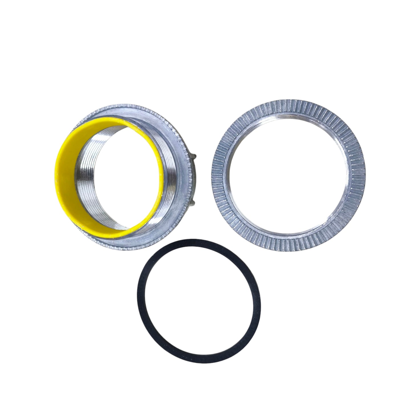 3 Inch Water Tight Hub 86mm metal conduit hub with yellow liner locknut and rubber gasket for pipes
