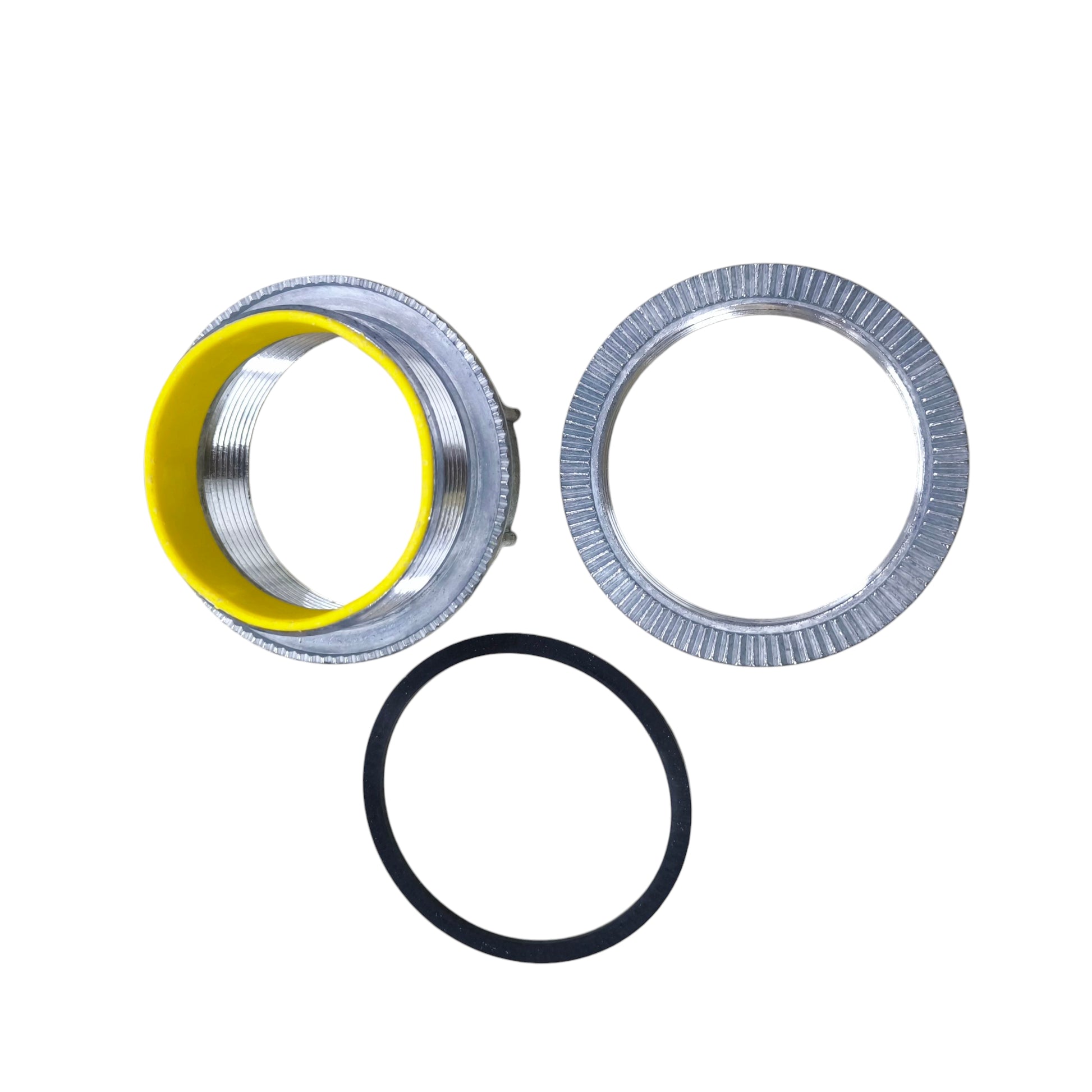 3 Inch Water Tight Hub 86mm metal conduit hub with yellow liner locknut and rubber gasket for pipes