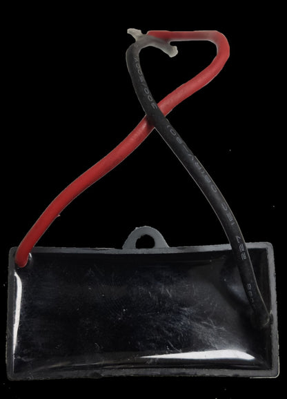 Motor Capacitor 12uF 450V AC with red and black wires for electrical circuitry applications