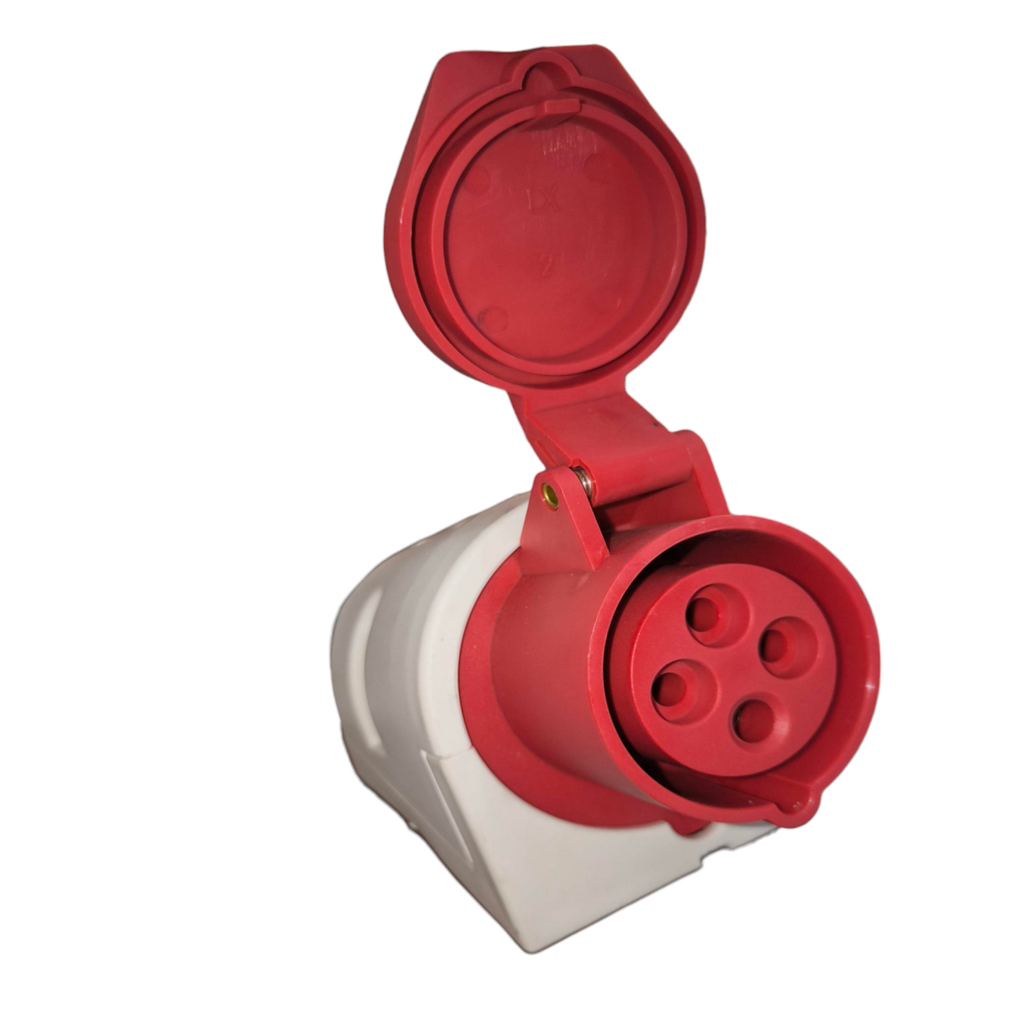Sassin red and white industrial socket with hinged protective cap for Industrial Outlet 380V Wall Type