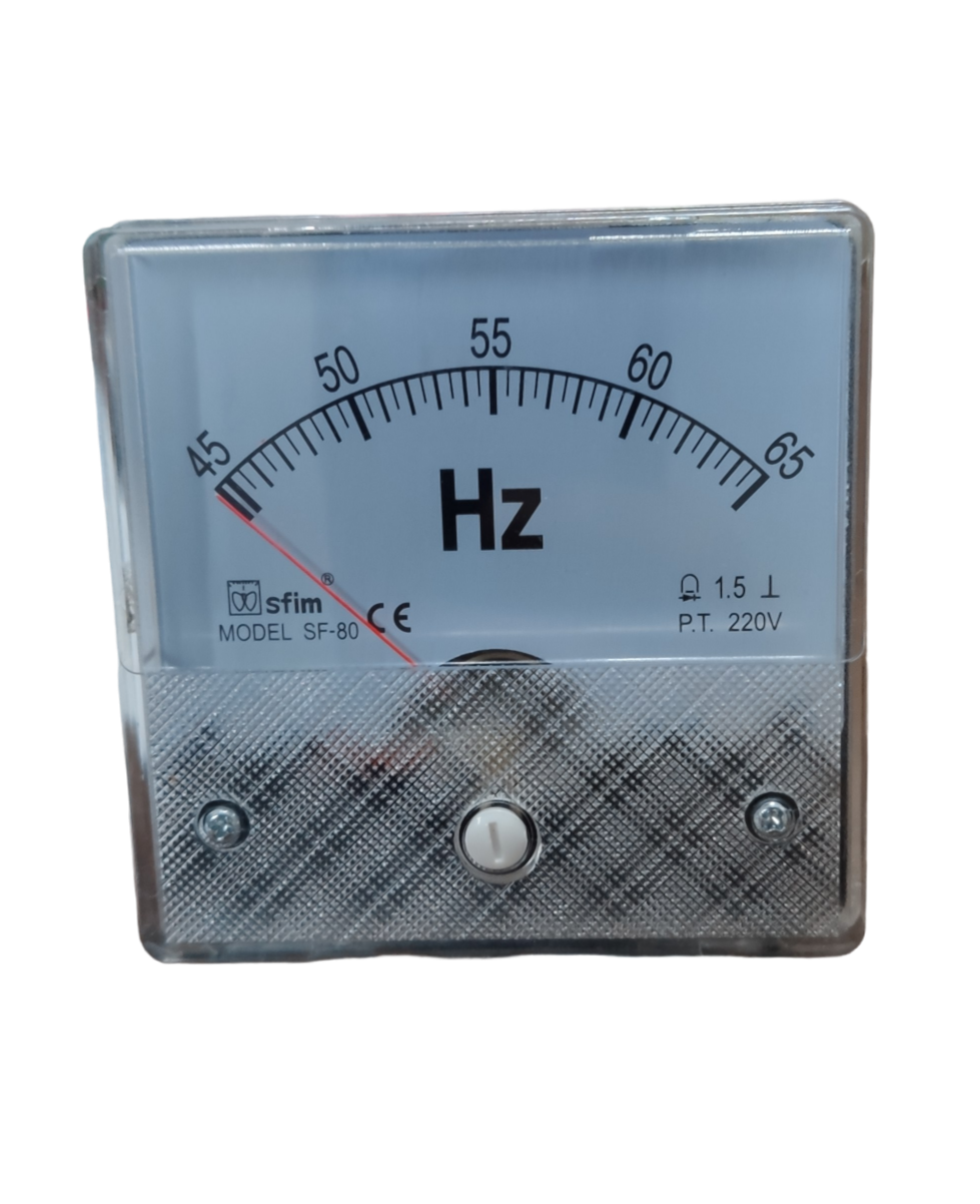 3x3 Hz Meter 220V Panel Meter with analog dial measuring frequency from 45 to 65 Hz