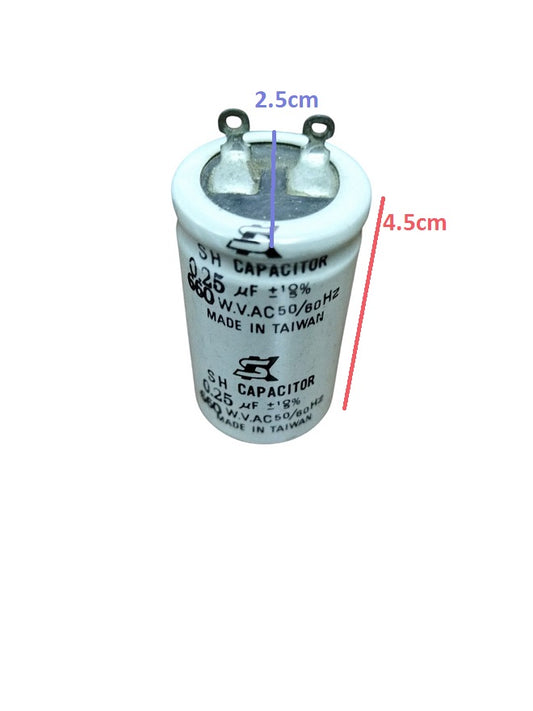 SH running capacitor for Motor with 2.5cm width and 4.5cm height for reliable electrical performance