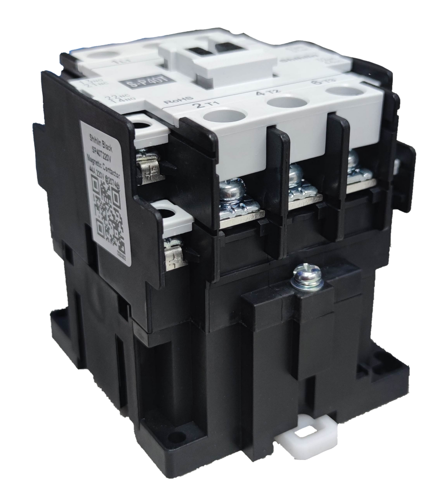 Shihlin Magnetic Contactor 40A 220V electrical component with black and white housing for circuitry