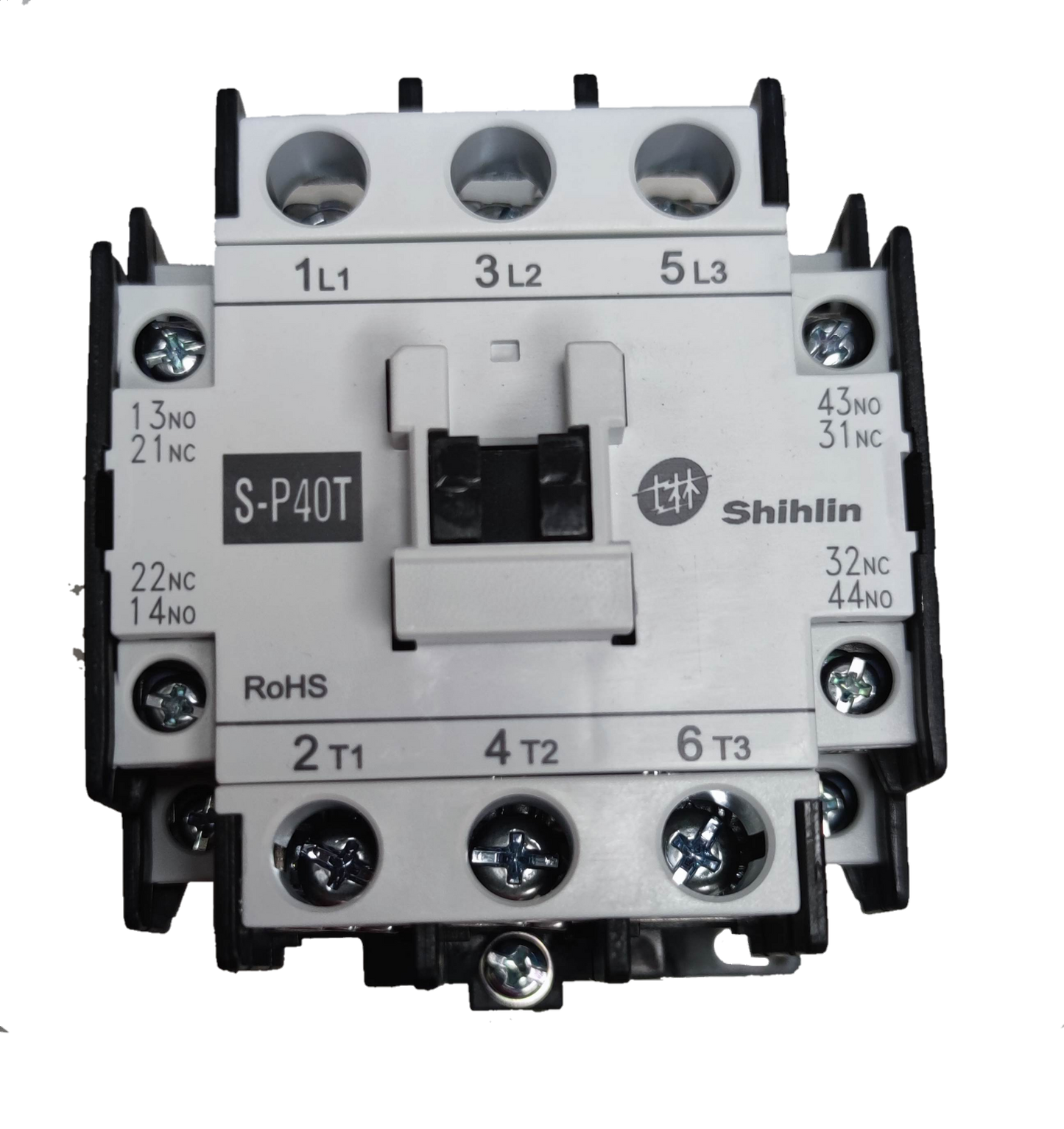 Shihlin Magnetic Contactor 40A 220V electrical component with labeled terminals and screws