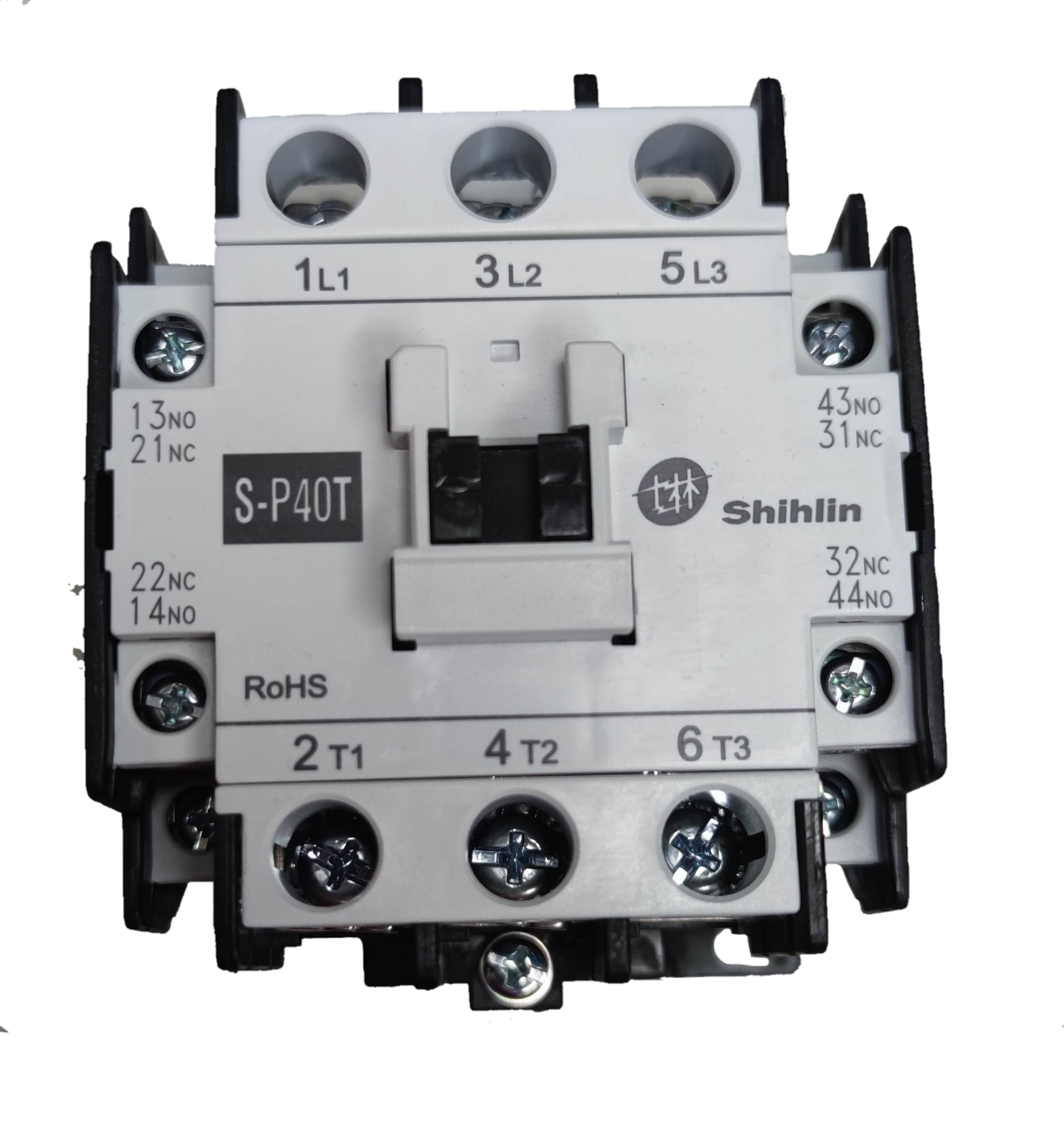 Shihlin Magnetic Contactor 40A 220V electrical component with labeled terminals and screws