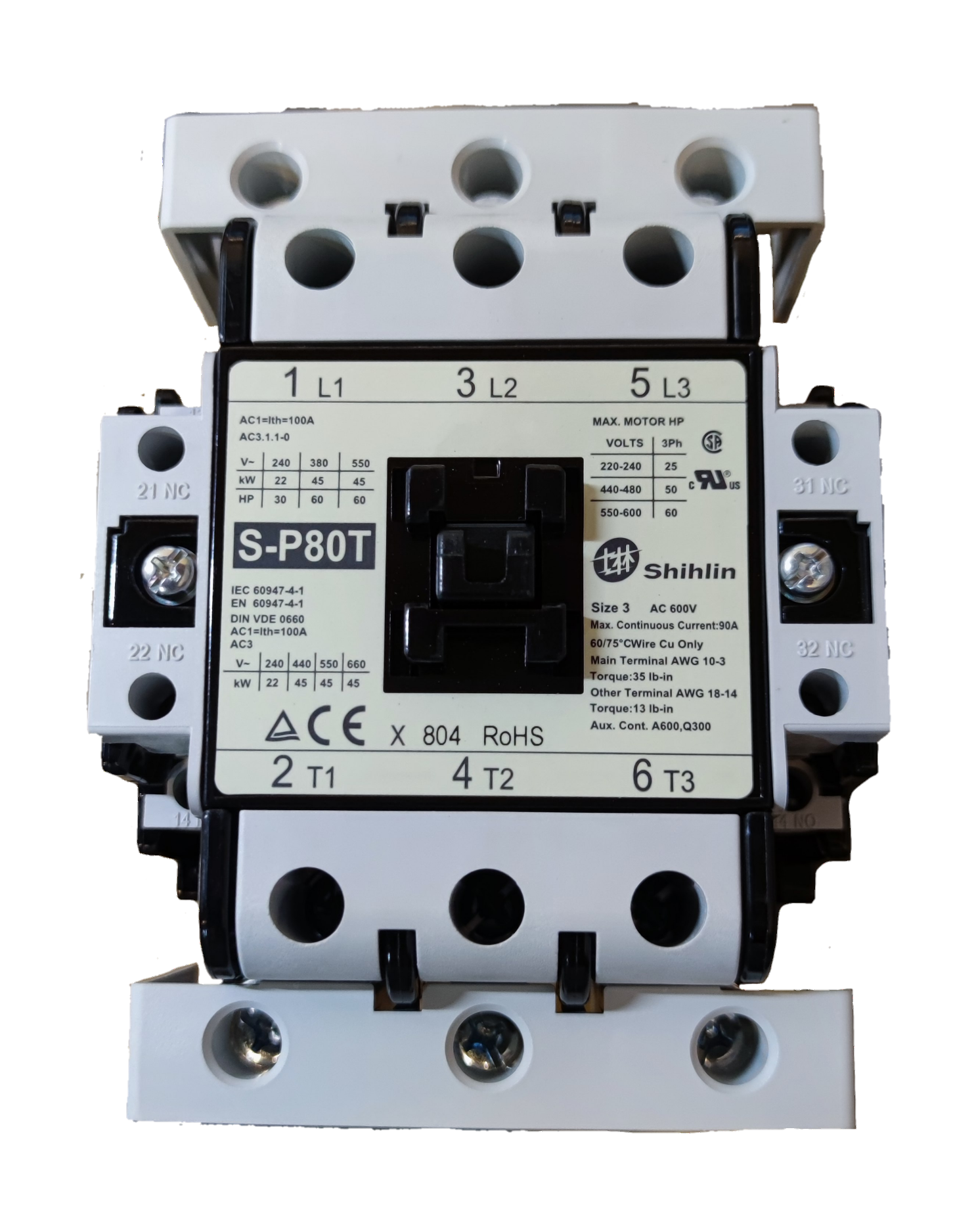 Shihlin Magnetic Contactor 80A 220V electrical part for industrial circuitry control