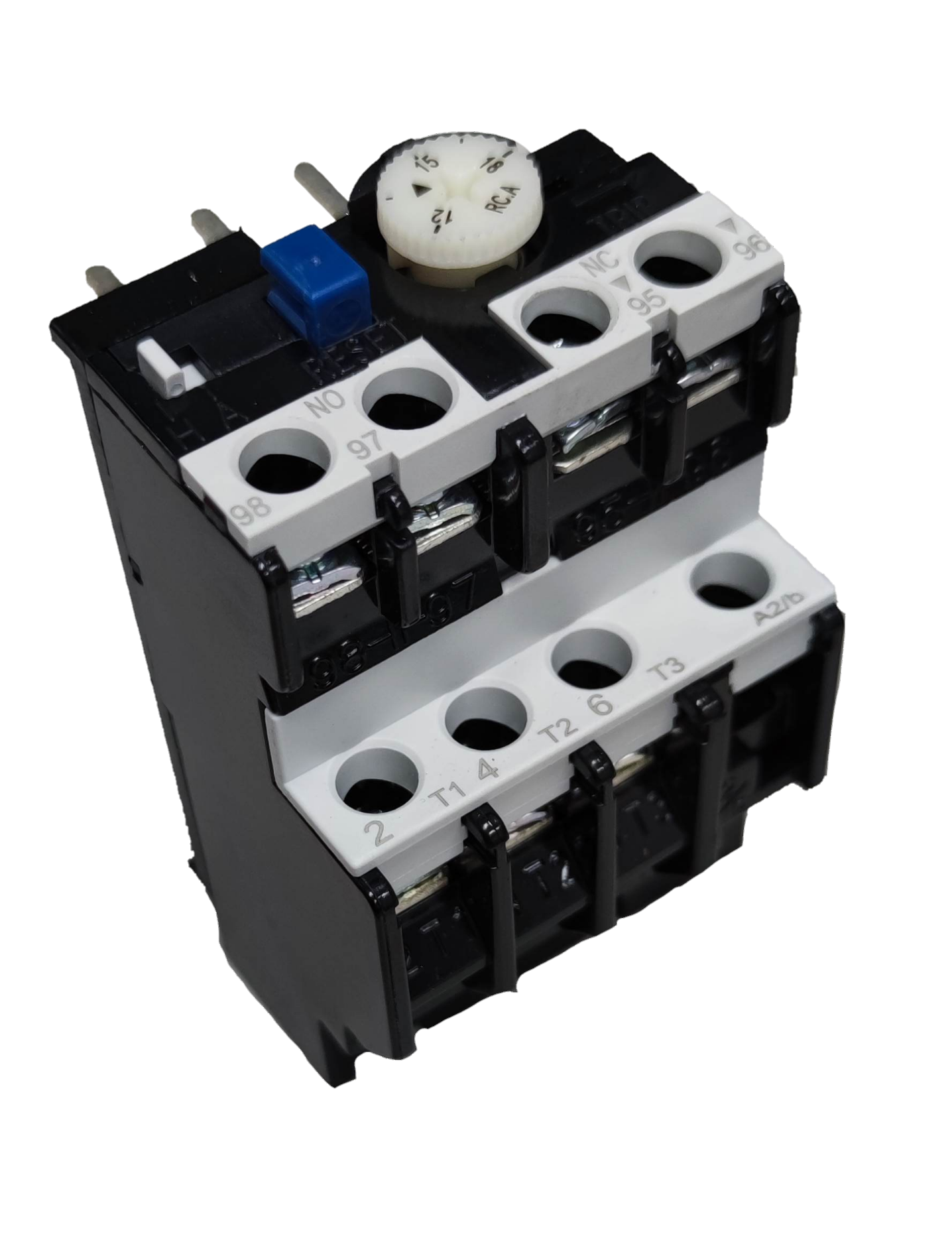 Shihlin Overload Relay 15A 220V electrical component with adjustable dial and multiple terminal connections