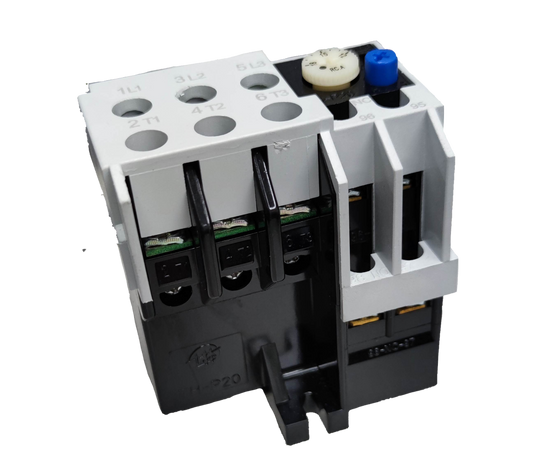 Shihlin Overload Relay 15A electrical component with white and black casing and multiple connection terminals