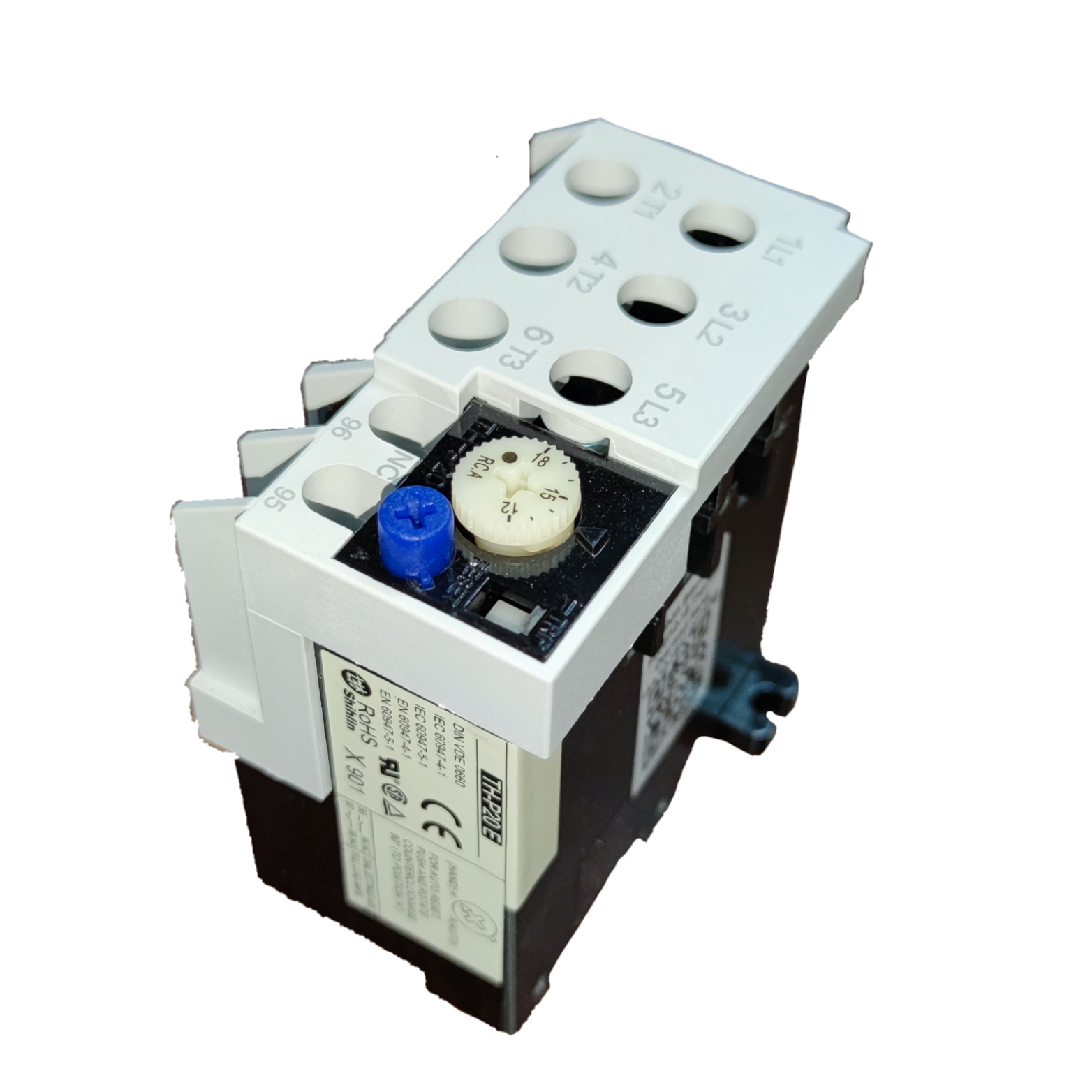 Shihlin Overload Relay 15A electrical component with adjustment dials and multiple connection points