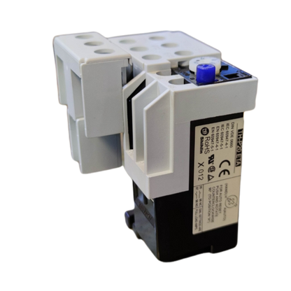 Shihlin Overload Relay 40A electrical component with white and black casing and blue adjustment knob