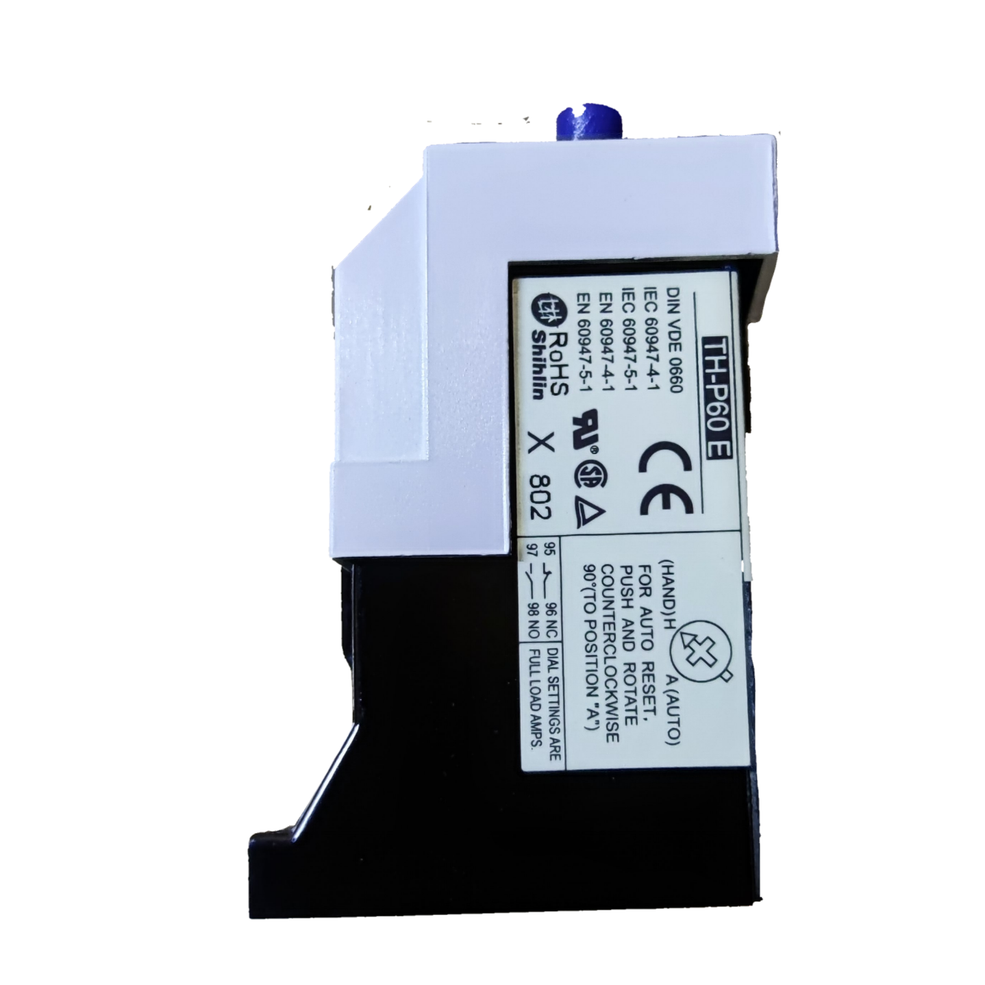 SHIHLIN Overload Relay 54A 43A-65A electrical component in black and white casing