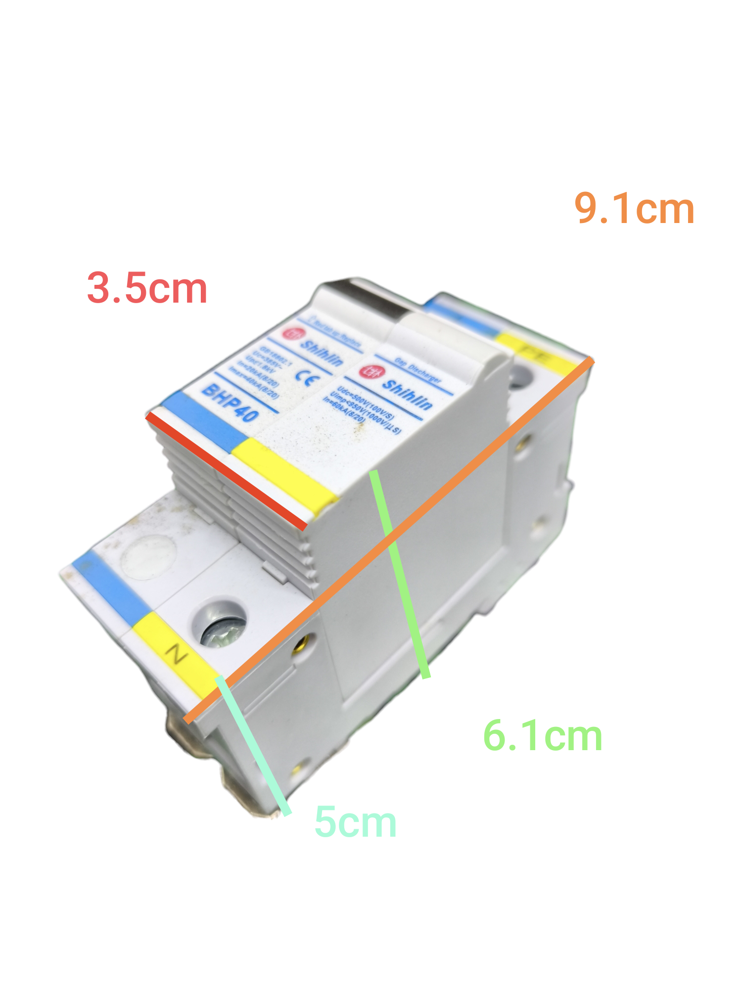 Shihlin Surge Protective Device 385V SPD Uninterrupted Power Supply with dimensions