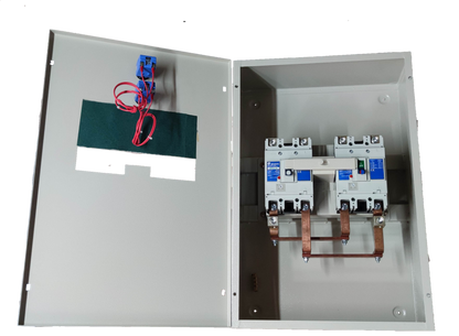 Shihlin 200A MTS 2 Pole Single Pole electrical switchgear with copper connectors in metal enclosure