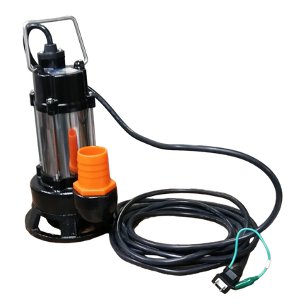 Showfou Taiwan Sewage Submersible Pump 220V with orange outlet and long black power cord