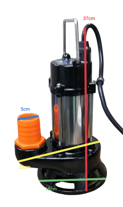 Showfou Taiwan Sewage Submersible Pump 220V with stainless steel body and durable construction