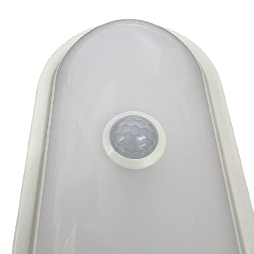 Shuta 18W Motion Sensor LED Light Oval with white oval design and central motion sensor