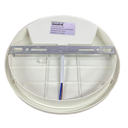 Shuta 30W MOTION SENSOR LED LIGHT round white base with wire and metal mounting bracket