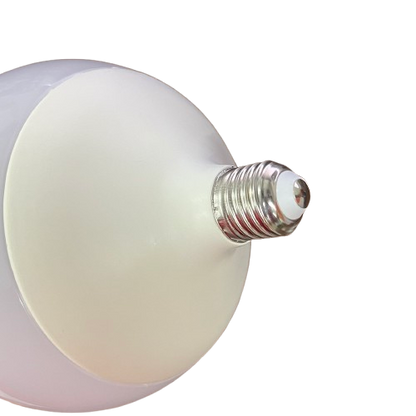 Shuta Globe LED Bulb E27 30W 180-265V with frosted glass and silver screw base on black background