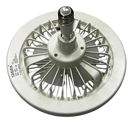 Shuta LED Light with Fan and Fragrance Scent featuring a circular design and integrated light bulb socket