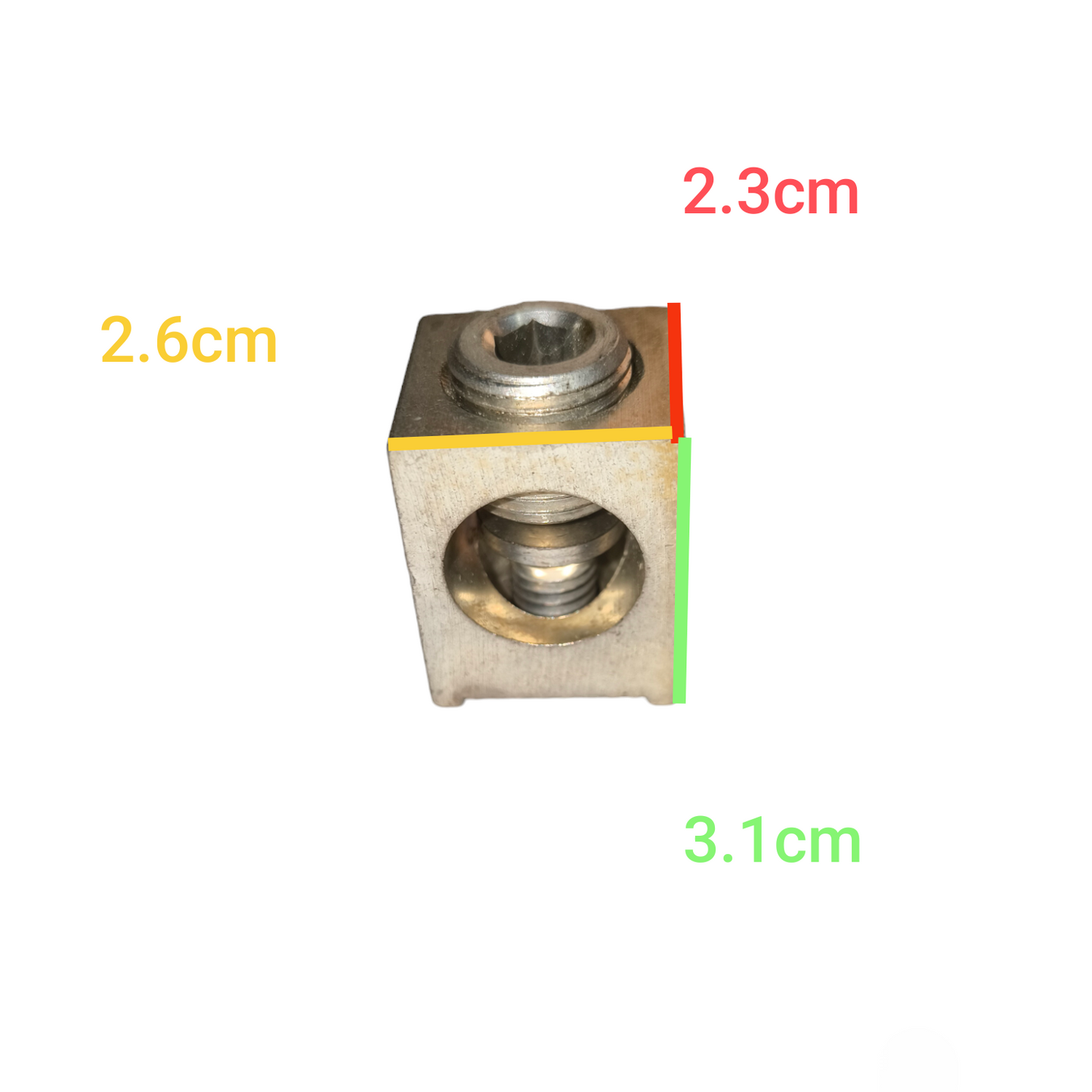 Siemens Mechanical Lug 1 Holes AWG 6 electrical connector with dimensions shown