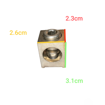 Siemens Mechanical Lug 1 Holes AWG 6 electrical connector with dimensions shown