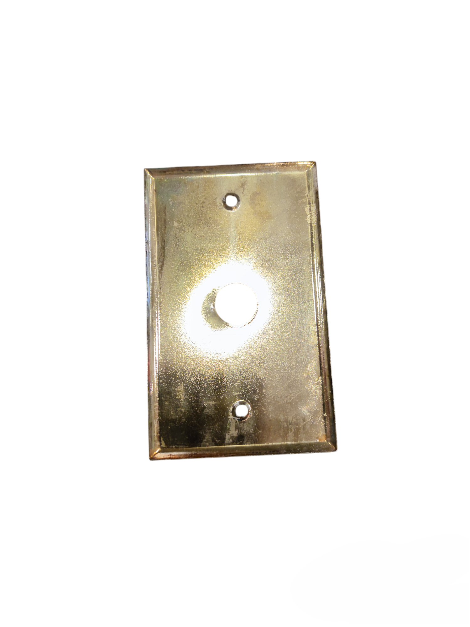 Gold colored power point switch plate with Silver or Gold 1.7Cm Hole for electrical fittings