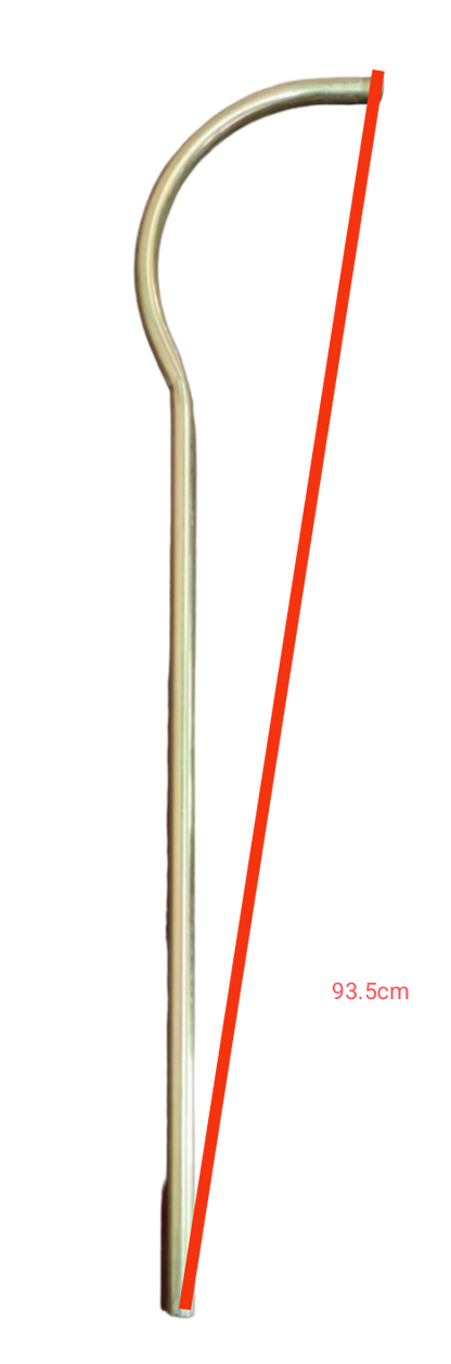 Amco single arm lamp post 36 inch metal lighting installation accessory with curved top