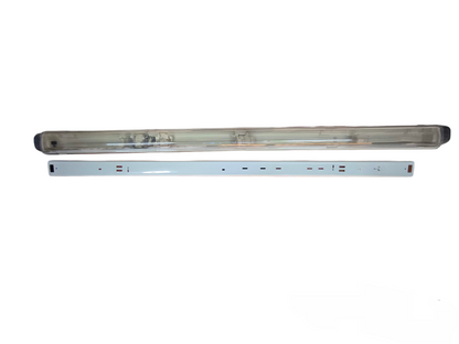 Opple Single Ended 1200mm Fixture Only lighting installation accessory with clear and white parts