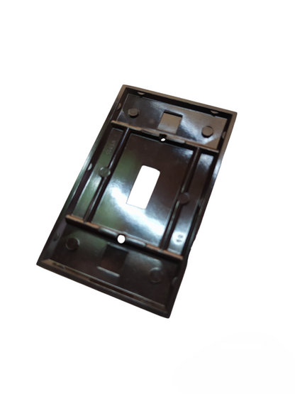 Eagle single gang device plate for outlets in a sleek black finish for reliable electrical installation