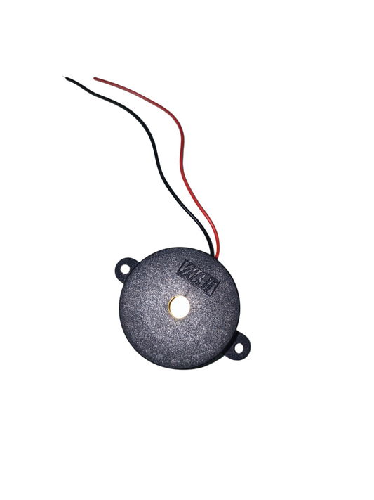 Small Buzzer 4mm 3V-24V DC black round door chime buzzer with red and black wires
