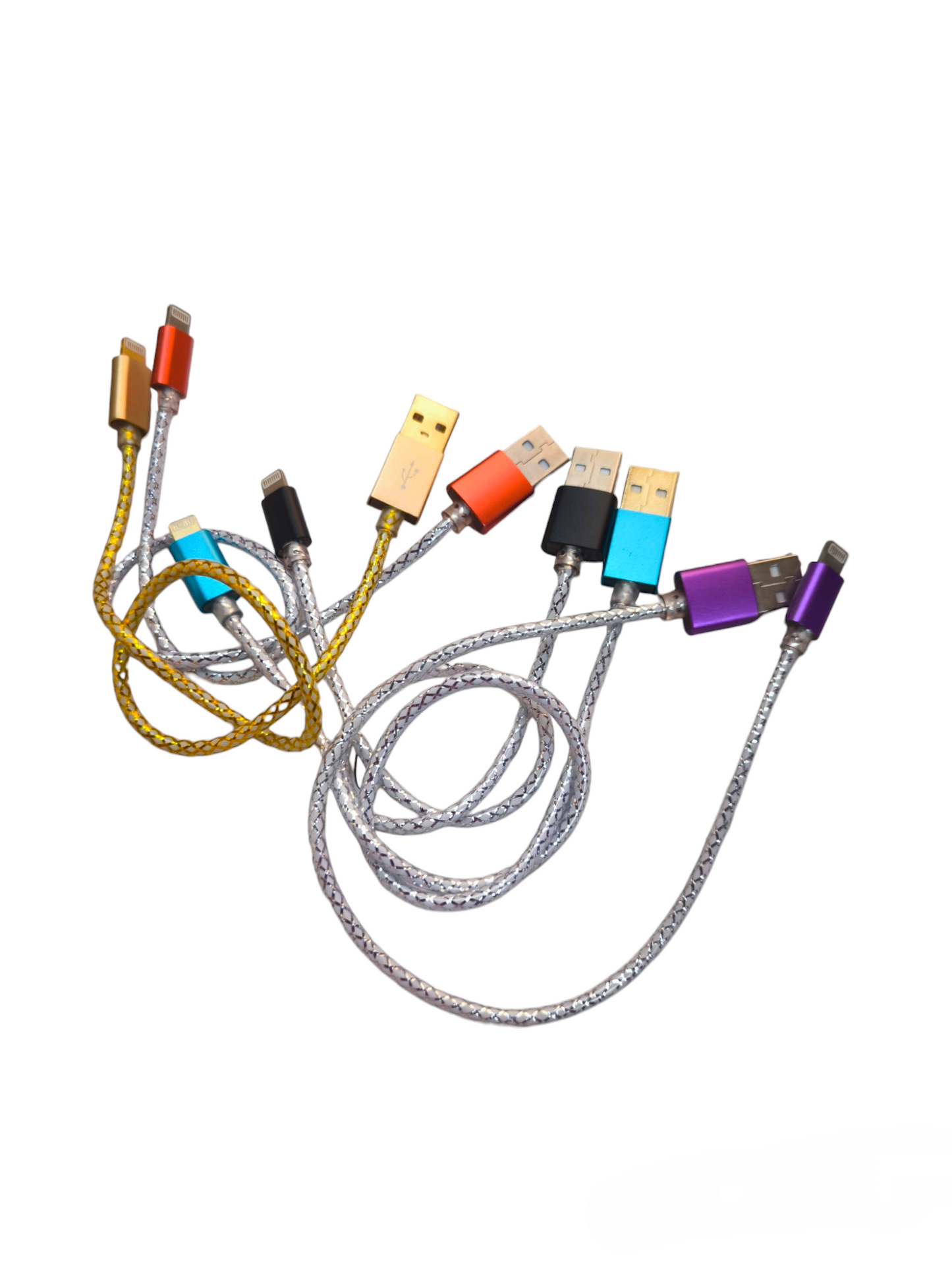 Smart Phone Charging Cord Lighting to USB with braided design and multiple color options