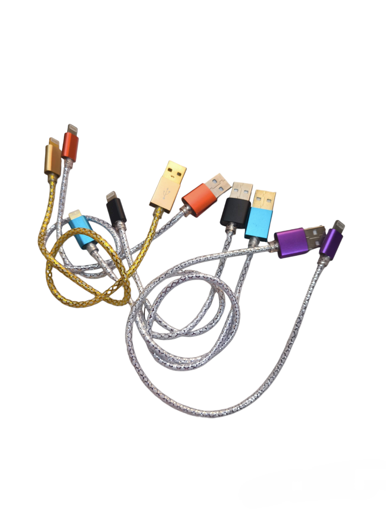 Smart Phone Charging Cord Lighting to USB with braided design and multiple color options