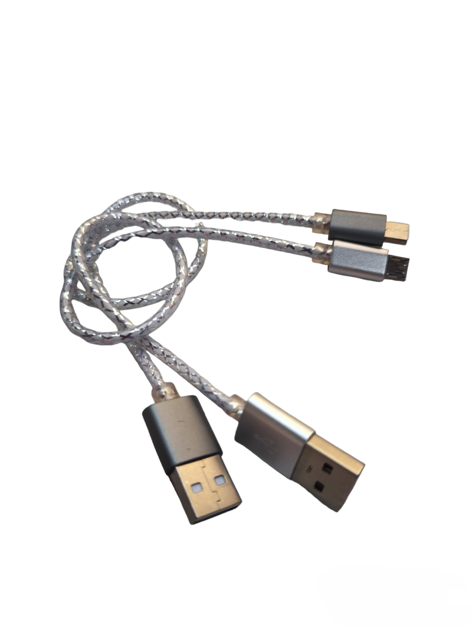 Smart Phone Charging Cord with dual USB and braided cable for durable and efficient charging