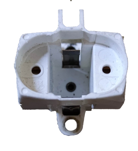 White Socket for PL Lights G23 lighting installation accessory from Electx Electrical Supply