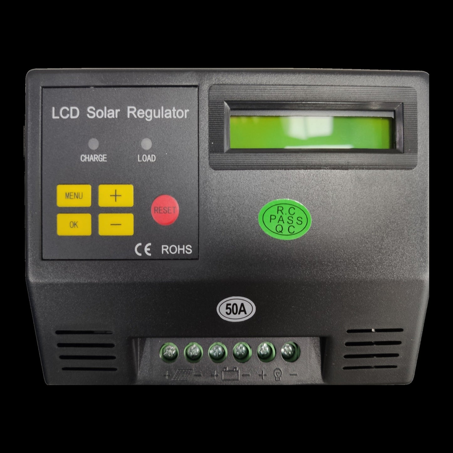 ZwitseRise Solar Charge Controller PWM with LCD display and control buttons for solar power management