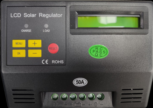 ZwitseRise Solar Charge Controller PWM with LCD display and control buttons for solar power management