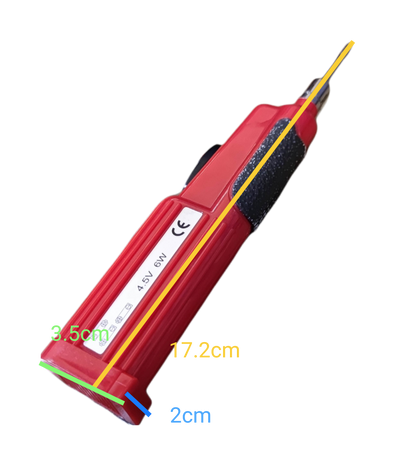 Newstar Soldering Iron DC Battery Operated with Red Handle and Measurement Indicators for Precision Work