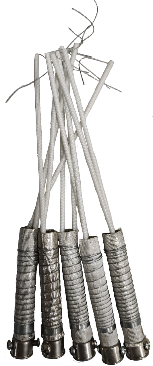 Set of Soldering Iron Element 60W 220V replacement parts with metal coils and white wires
