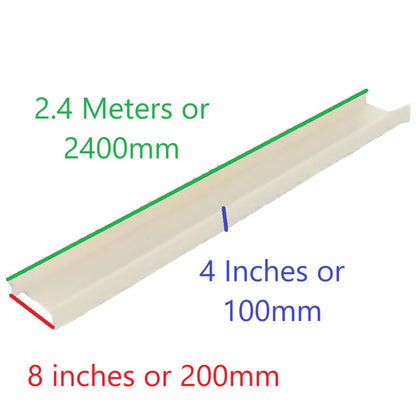 Royu Solid Channel Cable Tray 1.2mm Gauge 18 measuring 2.4 meters long with 8 inch width
