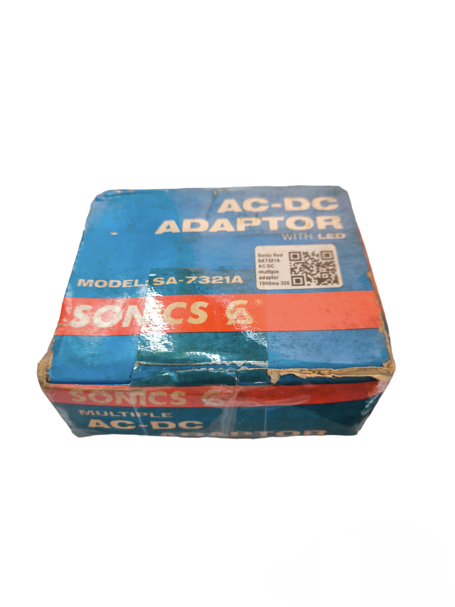 Sonic Multiple Universal Adaptor 1000mA in blue and red packaging box for door chimes and bells