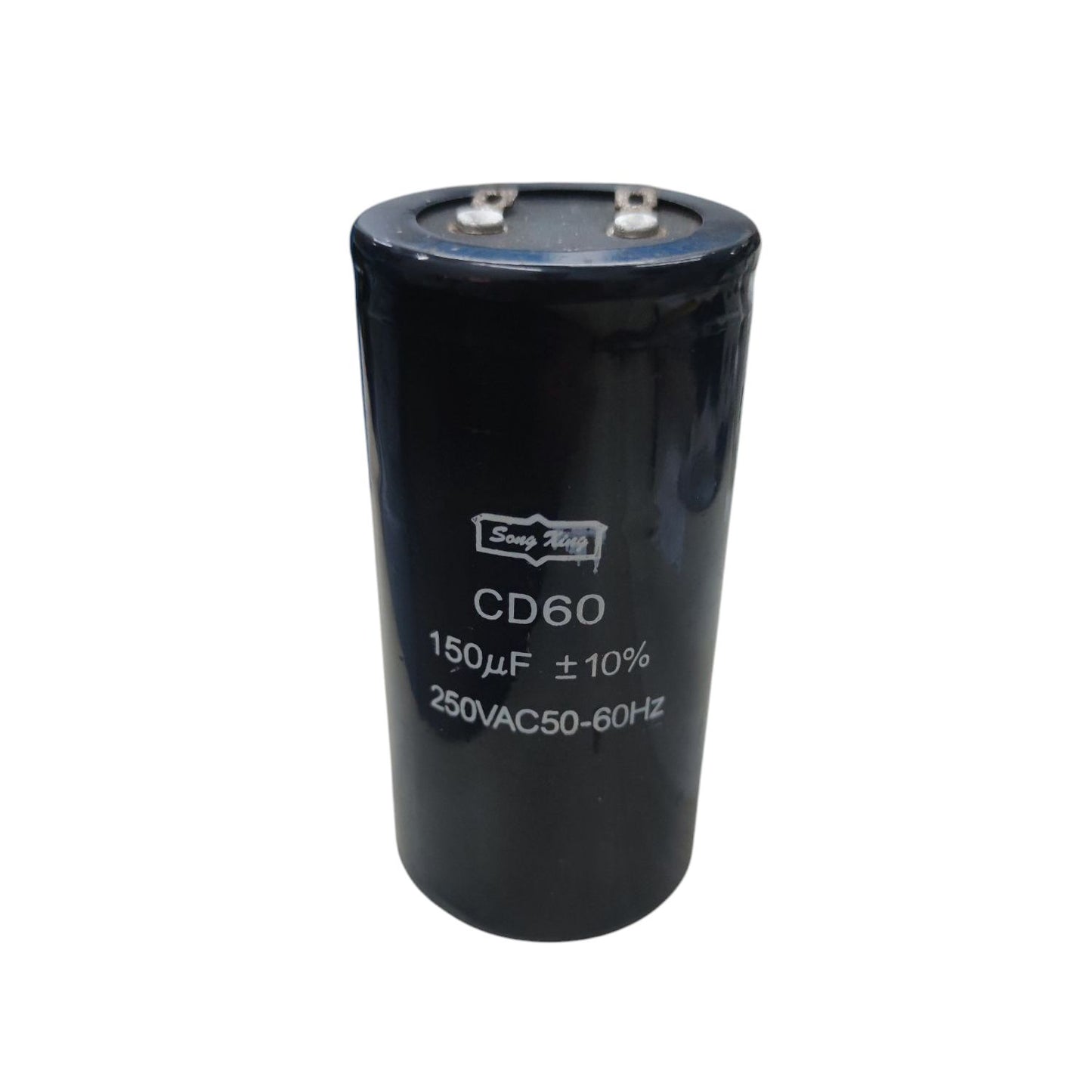 CBB 150uF 250V running capacitor black cylindrical electrical circuitry part