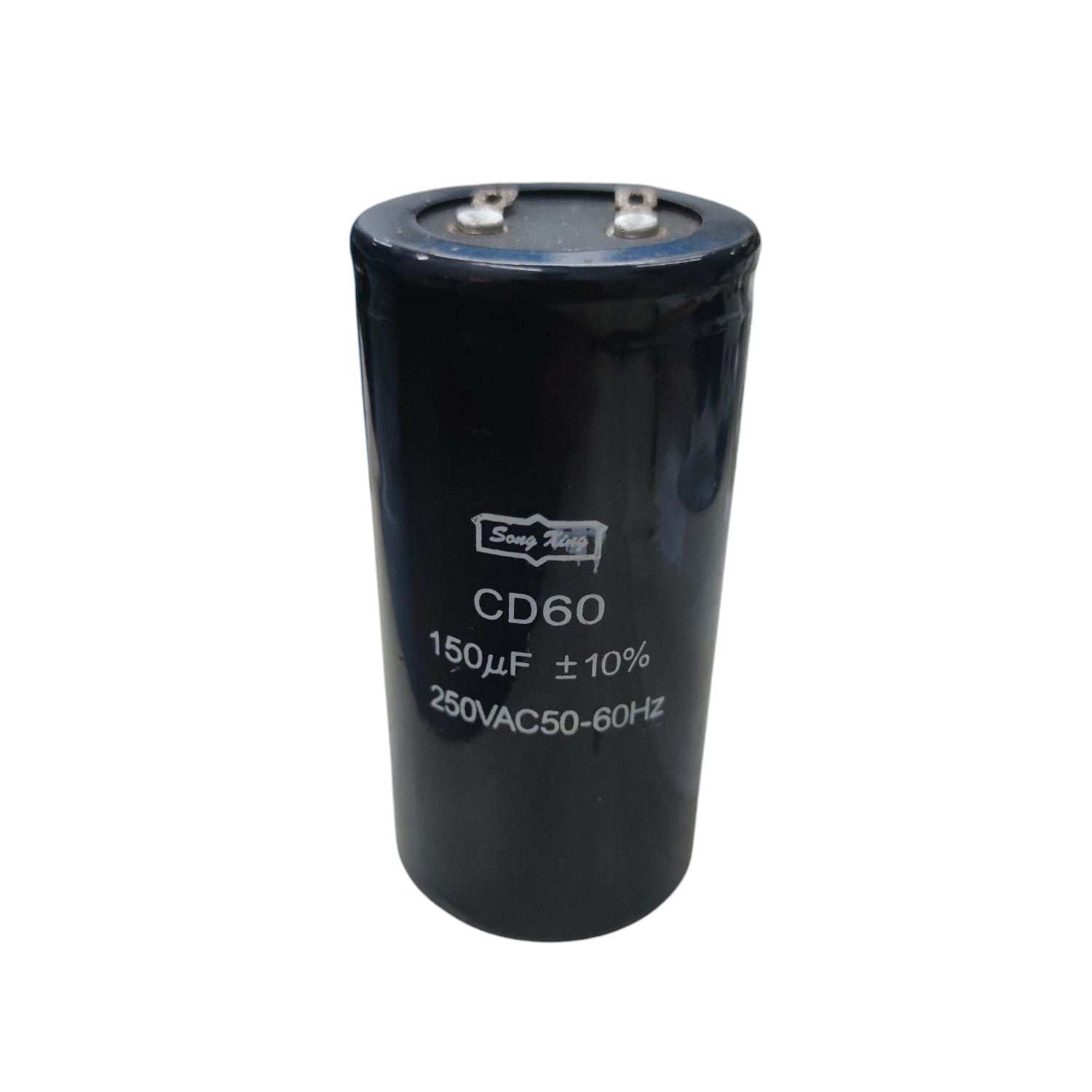 CBB 150uF 250V running capacitor black cylindrical electrical circuitry part