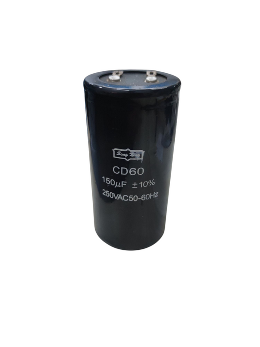 CBB 150uF 250V running capacitor black cylindrical electrical component for circuit use