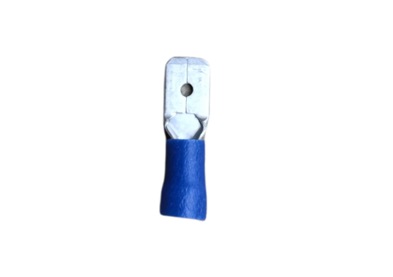 Blue Spade Terminal Connector 7mm for Electrical Wiring and Circuit Connections