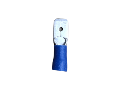 Blue Spade Terminal Connector 7mm for Electrical Wiring and Circuit Connections