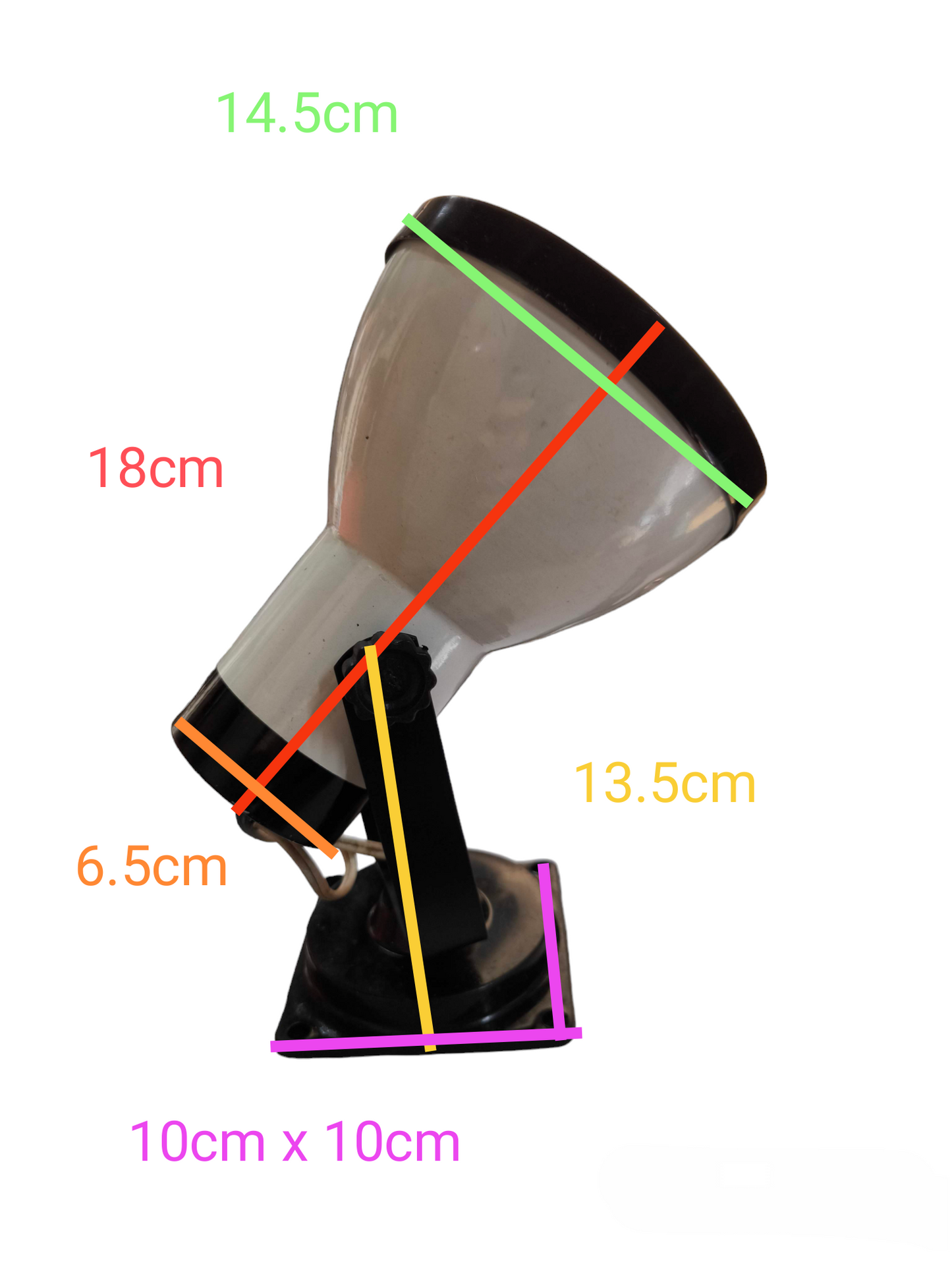 Local 14cm E27 spot light holder with adjustable design for versatile lighting arrangements