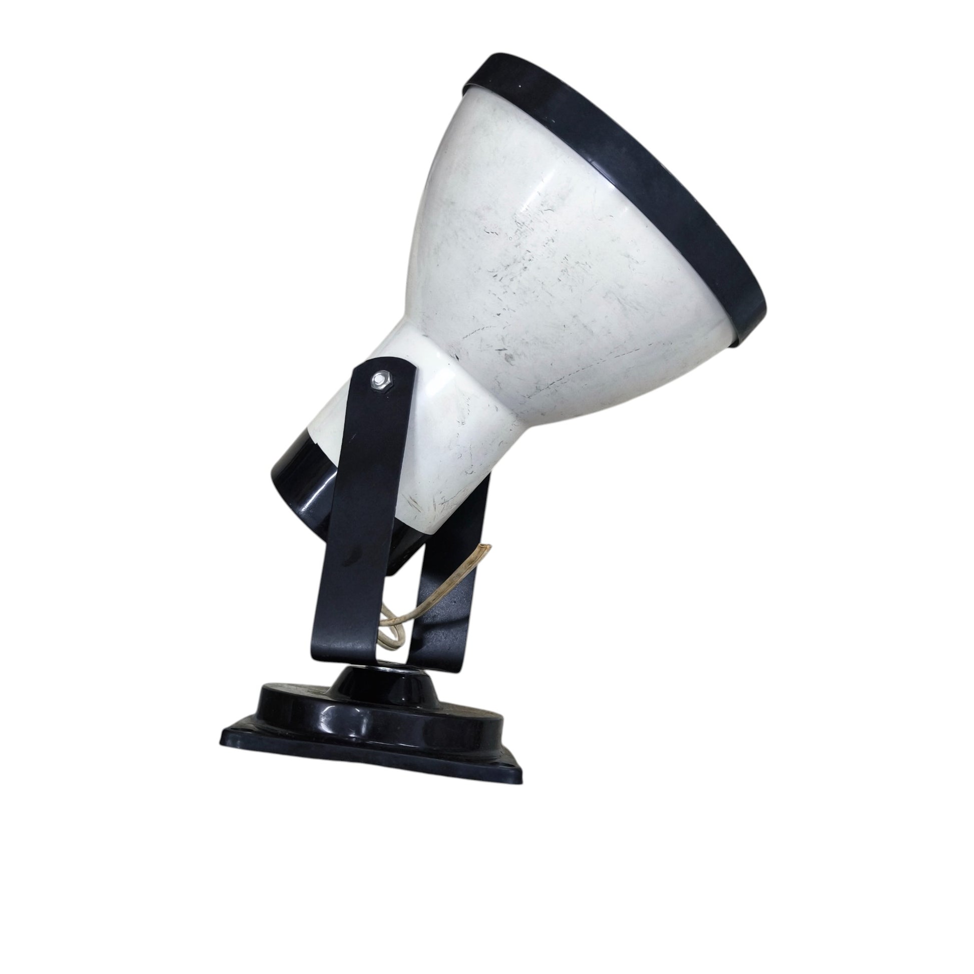 14cm E27 spot light holder in white and black, perfect for adjustable lighting solutions