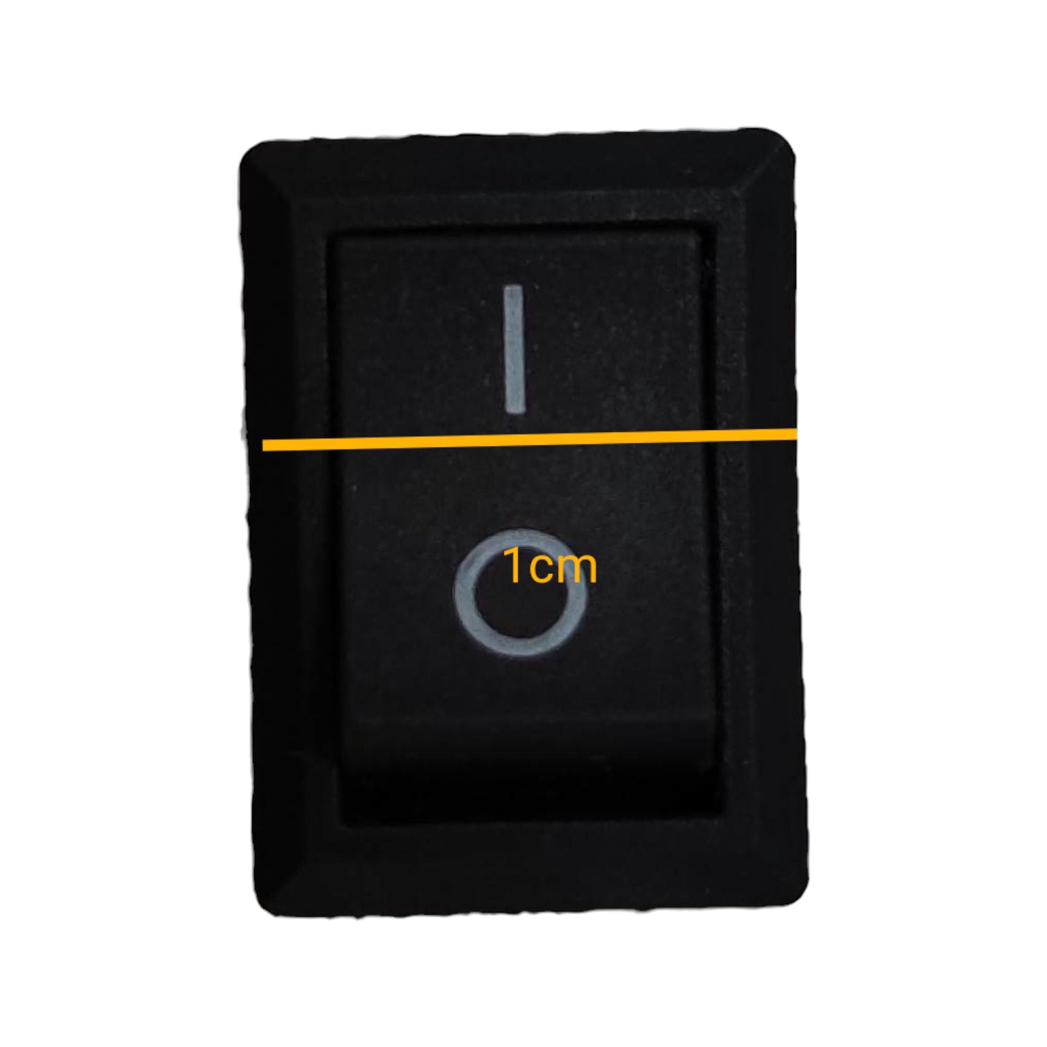 SPST rocker switch 3A 125V in black with a clear indicator, suitable for various electronic applications