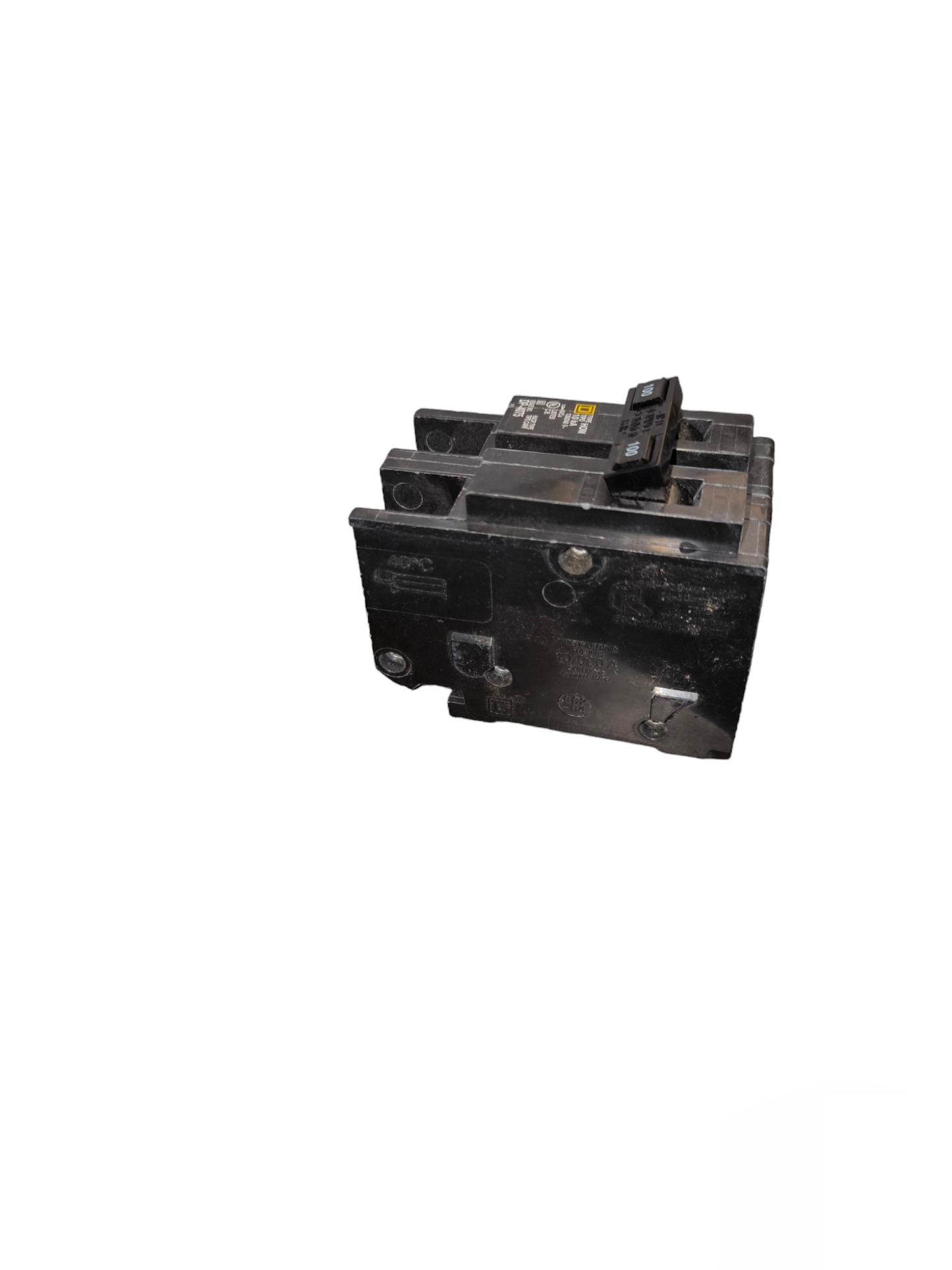 Square D 100A 2 Pole Circuit Breaker black electrical component for residential and commercial use