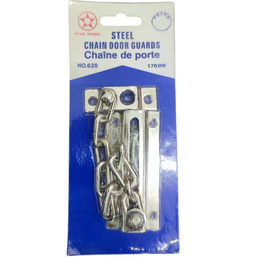 Star Wheel Steel Wheel Chain Door Guards 170mm in original packaging for digital door locks